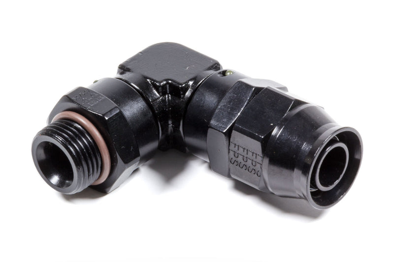 FRAGOLA Hose Fitting #10 90 Deg to #8 ORB PTFE Black 689709-BL