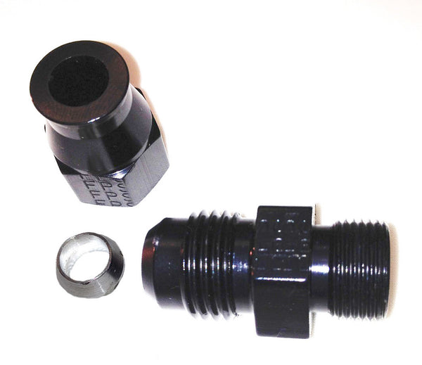 FRAGOLA 10AN Male to 5/8in Tube Adapter Fitting Black 892010-BL