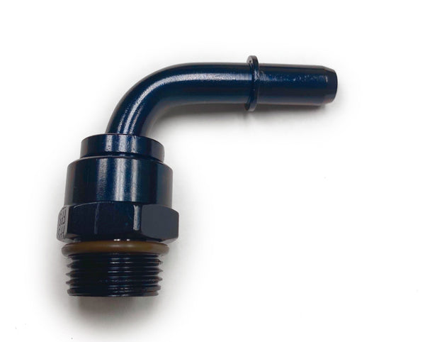 FRAGOLA #6 ORB to 3/8 Male Q/C EFI Fitting 90-Degree 997516-BL