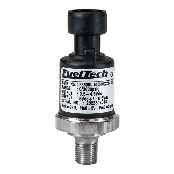 FUELTECH USA 0-500 PSI Pressure Sensor (Black Series) 5005100217-BLK