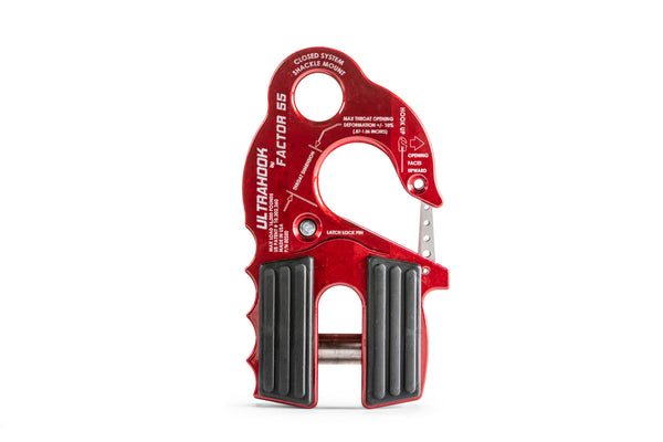 FACTOR 55 Ultrahook Winch Hook W/Shackle Mount Red 00250-01