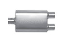 GIBSON EXHAUST MWA 3.0in Center/3.0in D ual Oval Muffler Stainl BM0110
