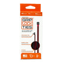 GRIP LOCK TIES Zip Ties 5in Releasable Black / Red 48pk G5-BKRD-X48