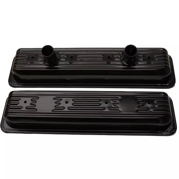 CHEVROLET PERFORMANCE Valve Cover Kit SBC Circle Track Steel Black 25534359