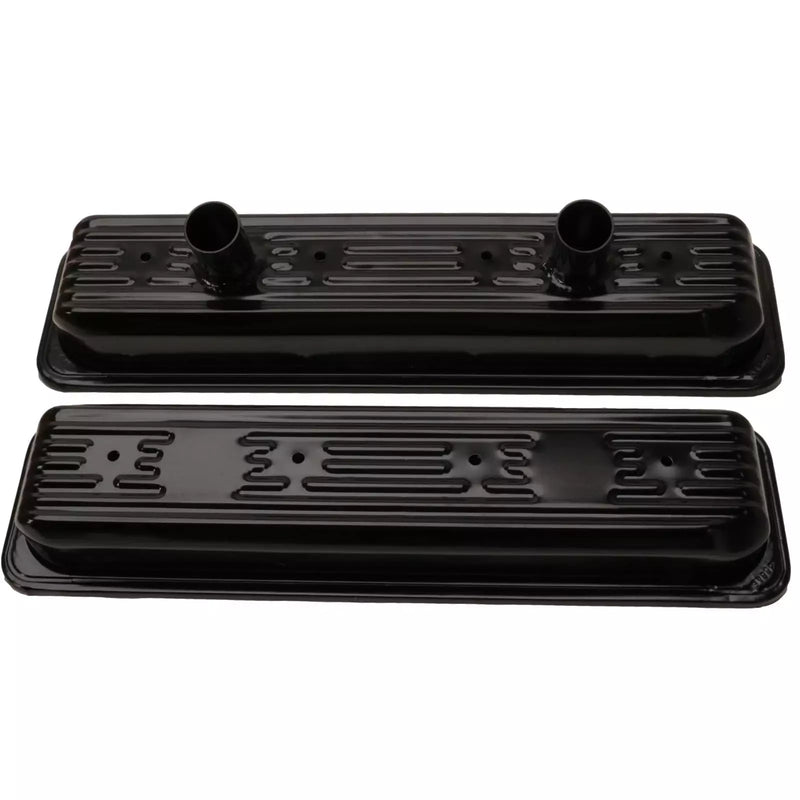 CHEVROLET PERFORMANCE Valve Cover Kit SBC Circle Track Steel Black 25534359