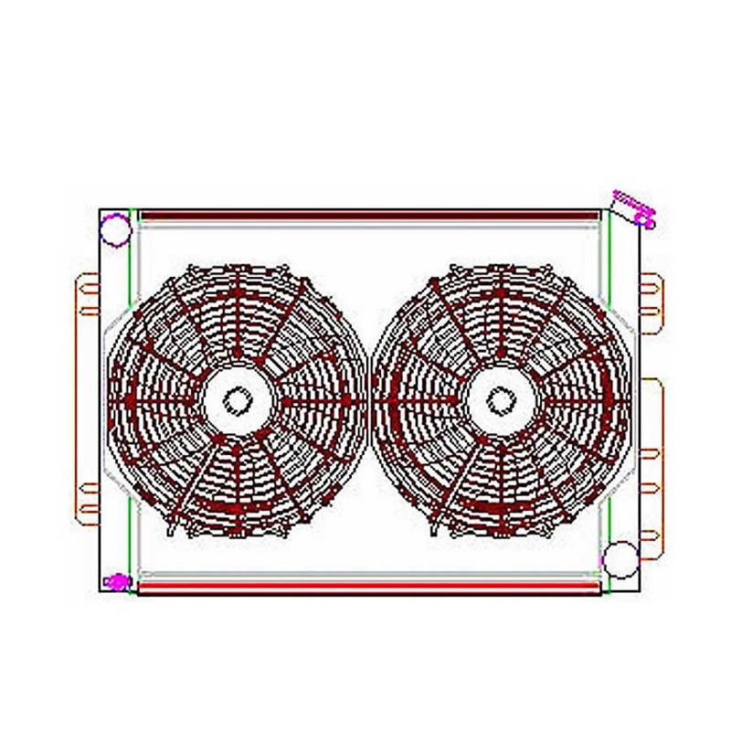 GRIFFIN Radiator Combo Unit GM A & F Body w/o Trans Clr CU-00009