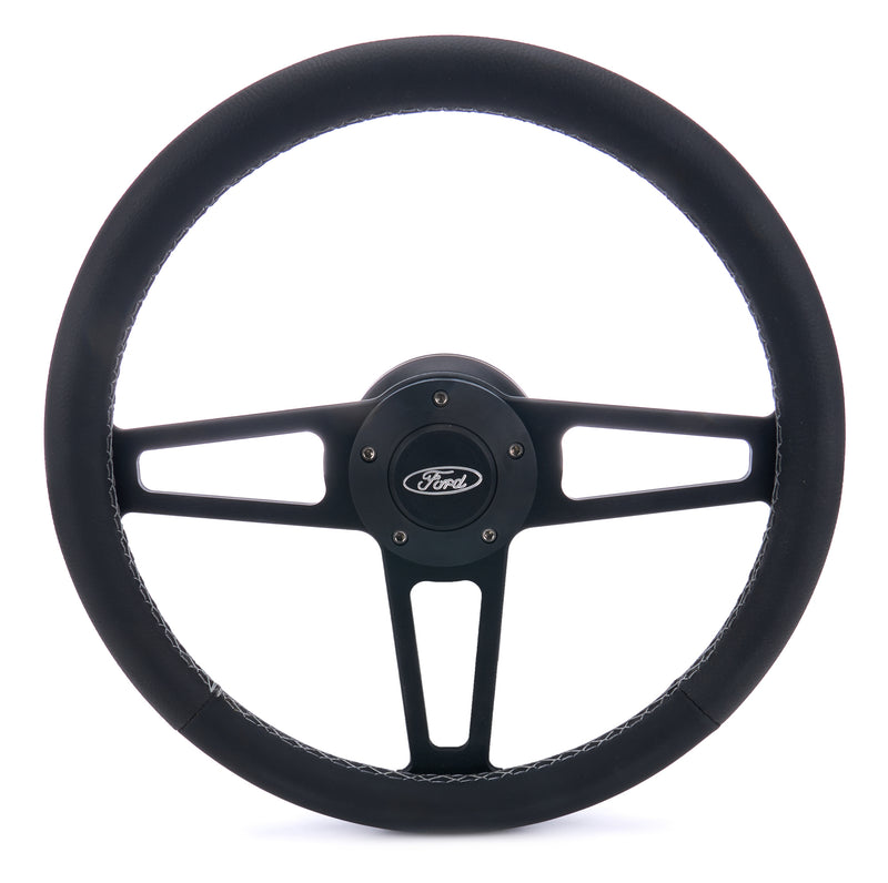 GRANT T Series Blk Wheel FORD Logo/Install Kit 1917