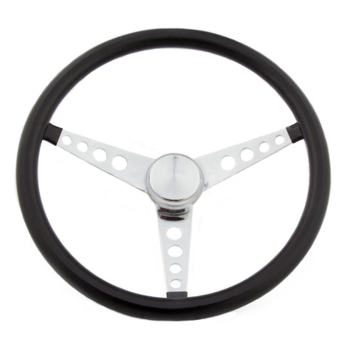 GRANT Classic 15in Black Vinyl Wheel - Chrome 3-Spoke 277