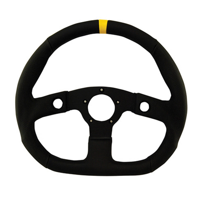 GRANT D-Shaped Diamond Grip Steering Wheel Black 630