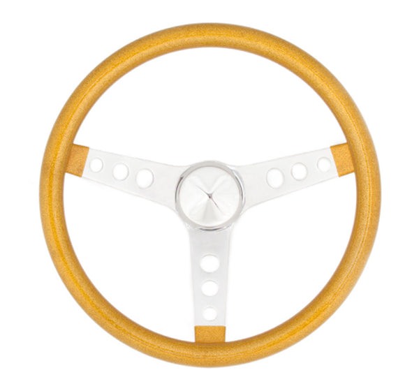GRANT Steering Wheel Mtl Flake Gold/Spoke Chrm 13.5 8447