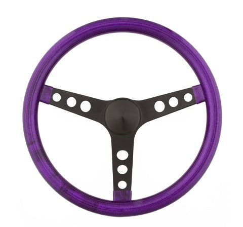 GRANT Steering Wheel Mtl Flake Purple/Spoke Blk 13.5 8453