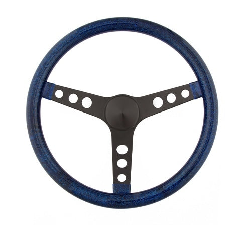GRANT Steering Wheel Mtl Flake Blue/Spoke Blk 13.5 8456