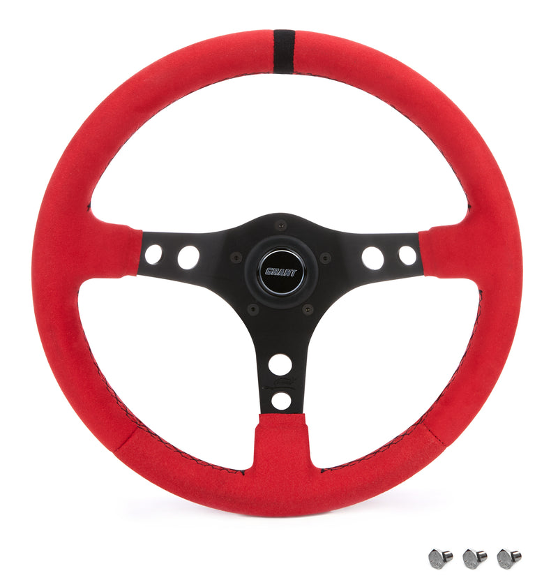 GRANT Ultrasuede Steering Wheel Race Red 8515