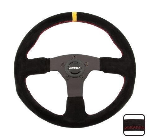 GRANT Suede Series Steering Wh eel 13.75 Dia. 1in Dish 8547