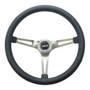 GT PERFORMANCE Steering Wheel Retro Leather Stainless Spokes 36-5445