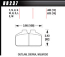 HAWK BRAKE DL Bridgebolt Black HB237M.480