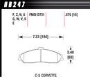 HAWK BRAKE Performance Street Brake Pads (4) HB247N.575
