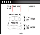 HAWK BRAKE Performance Street Brake Pads (4) HB263F.650