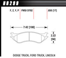 HAWK BRAKE Performance Street Brake Pads (4) HB299P.650