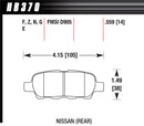 HAWK BRAKE Performance Street Brake Pads (4) HB370F.559