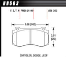 HAWK BRAKE Performance Street Brake Pads (4) HB563F.656