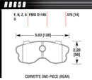 HAWK BRAKE Performance Street Brake Pads (4) HB659Z.570