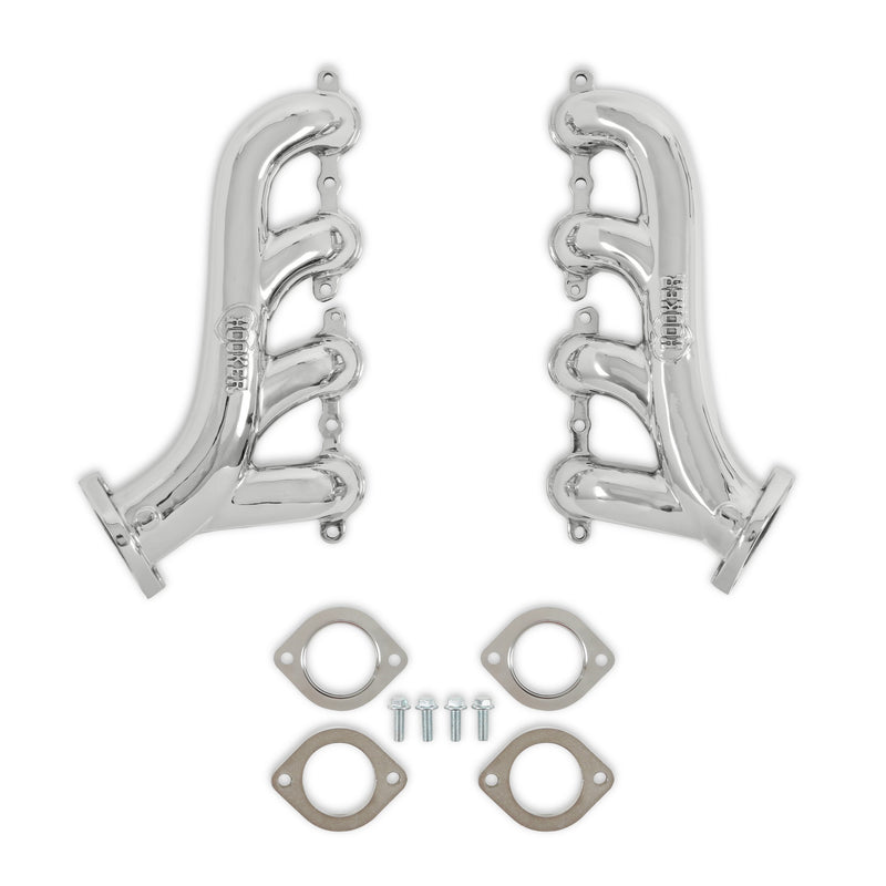 HOOKER Exhaust Manifold Set GM LS Swap Cast SS Polished 8503-1HKR