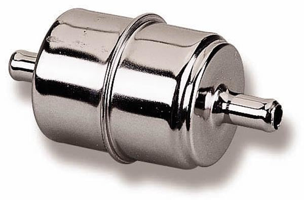 HOLLEY 3/8in Chrome Fuel Filter 162-523