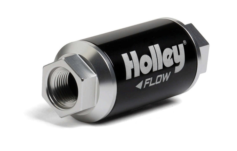 HOLLEY Billet HP Fuel Filter - 3/8NPT 10-Micron 100GPH 162-550
