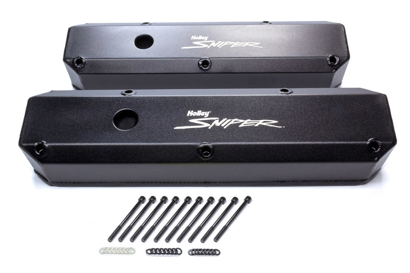 HOLLEY Sniper Fabricated Valve Covers SBM Tall 64-91 890003B