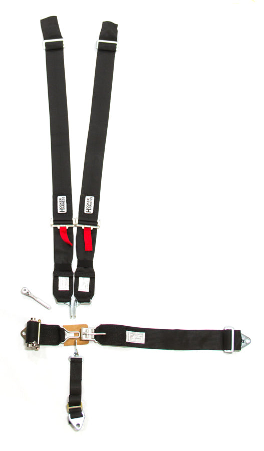 HOOKER HARNESS 5-Pt Harness System LL Ratchet Adj Black 51000