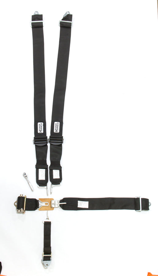 HOOKER HARNESS 5-Pt Harness Alum. LL Ratchet Adj Black 51010