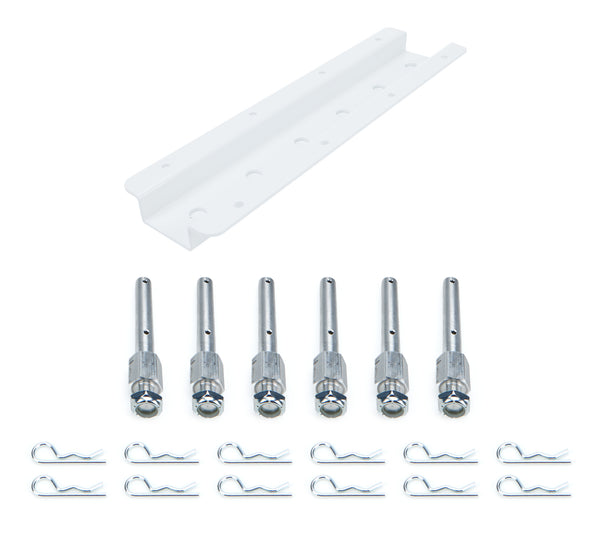 HEPFNER RACING PRODUCTS Shock Rack Wall Mounts Double 15in White HRP6522D-15-WHT