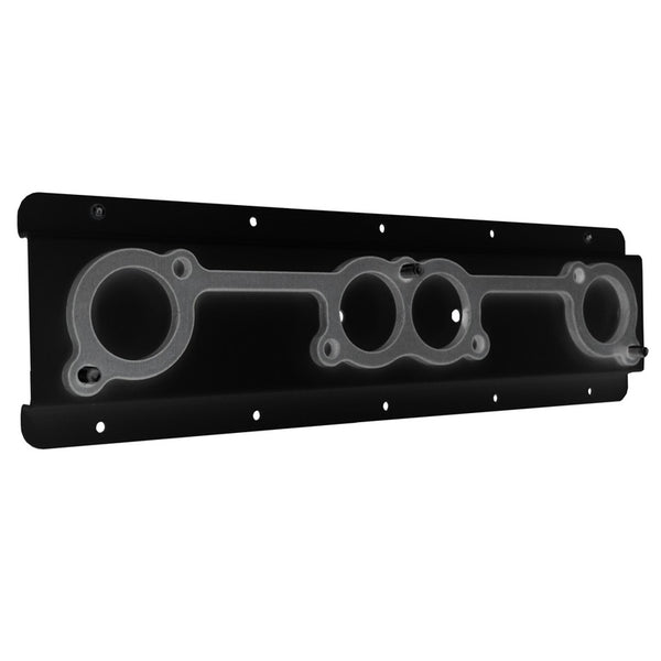 HEPFNER RACING PRODUCTS Header Rack Spreadport Flat Mount Black HRP6700F-BLK