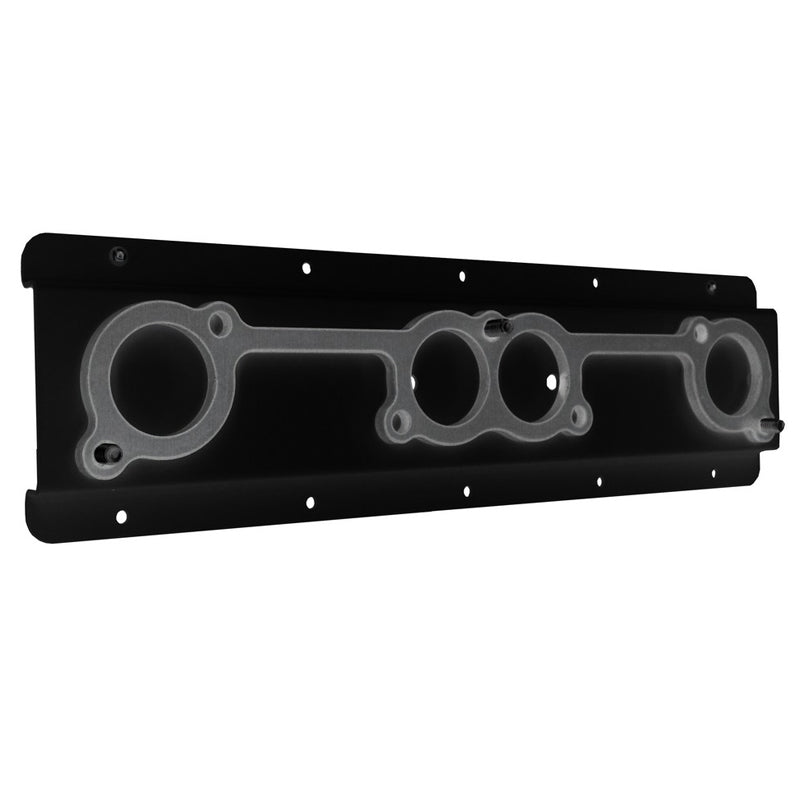 HEPFNER RACING PRODUCTS Header Rack Spreadport Flat Mount Black HRP6700F-BLK
