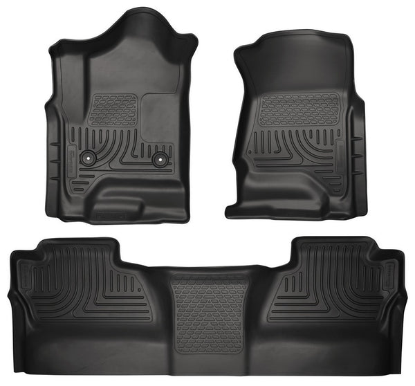 HUSKY LINERS 15- GM 2500HD Crew Cab Floor Liners Black 98231
