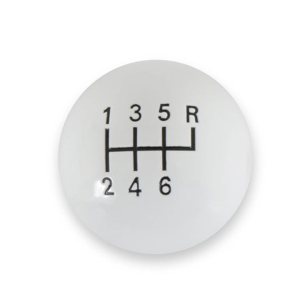 HURST Classic 6-Speed Shift Knob White (3/8-16) 1630040