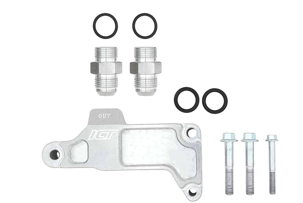 ICT BILLET Remote Oil Filter Adapter 551350-FS01