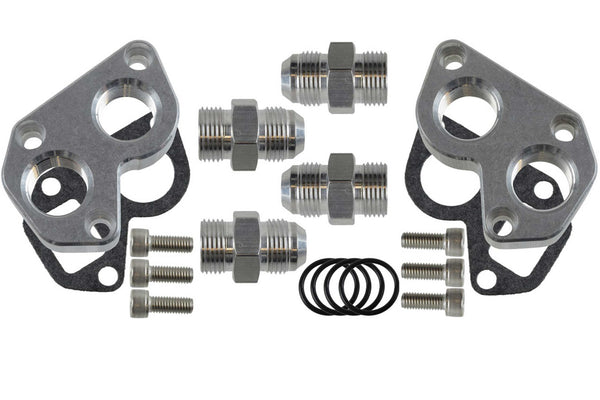 ICT BILLET LS Remote Mount Water Pump Adapters w/ -12AN 551564