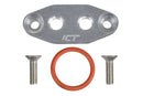 ICT BILLET LS Dual 1/8in NPT Oil Fe Ed Plate LS1 551666