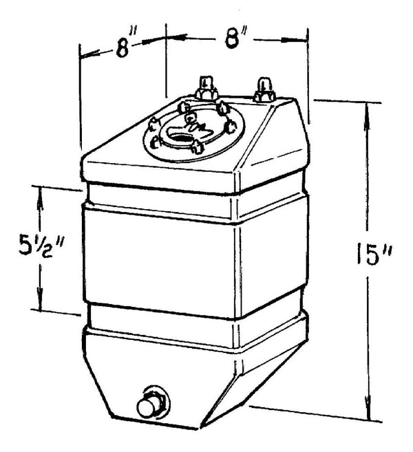 JAZ 3-Gallon Pro Drag Fuel Cell 220-303-01