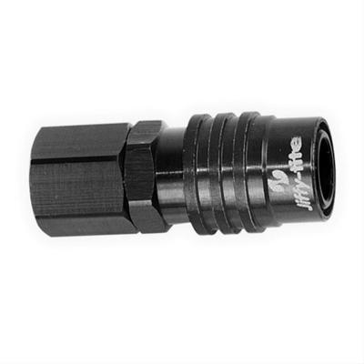 JIFFY-TITE 8an Fitting Socket Female- Valved (Black) 51308J
