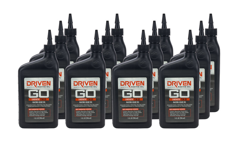 DRIVEN RACING OIL 75w85 Synthetic Gear Oil Case 12 x 1 Quart 00830-12