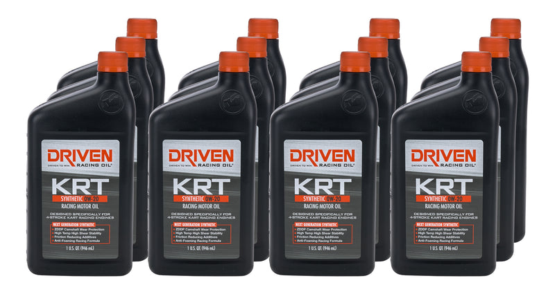 DRIVEN RACING OIL KRT 0w20 4 Stroke Kart Oil Case 12 x 1 Quart 03406-12