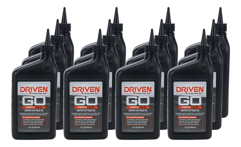 DRIVEN RACING OIL 75w90 Limited Slip Gear Oil Case 12 x 1 Quart 04230-12