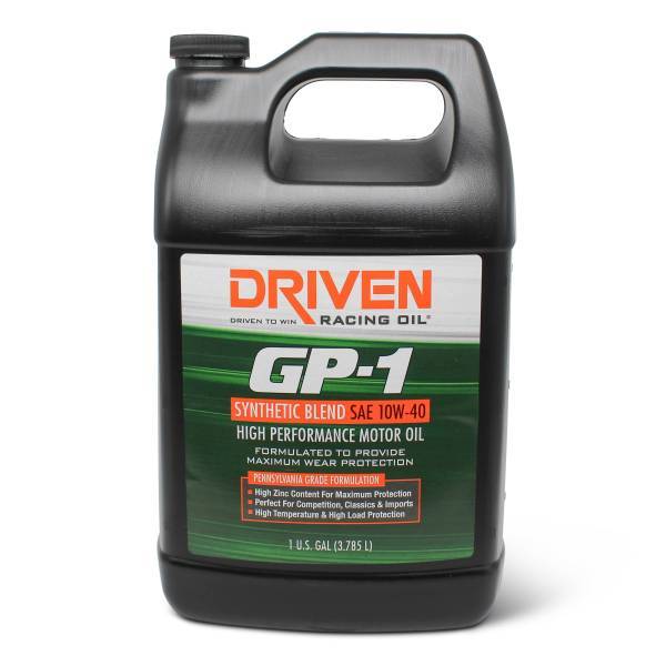 DRIVEN RACING OIL GP-1 10w40 Synthetic Blend Oil 1 Gallon 19408