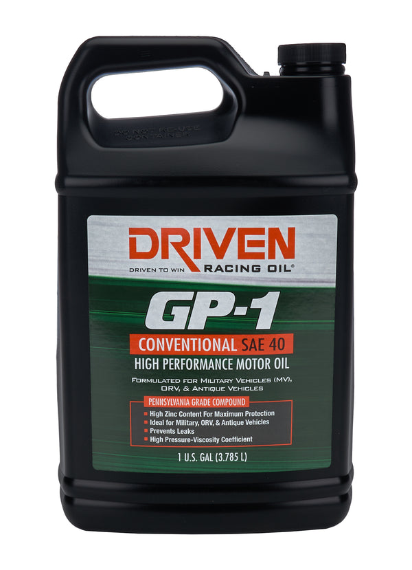 DRIVEN RACING OIL GP-1 Conventional Oil SAE 40w 1 Gallon 19416