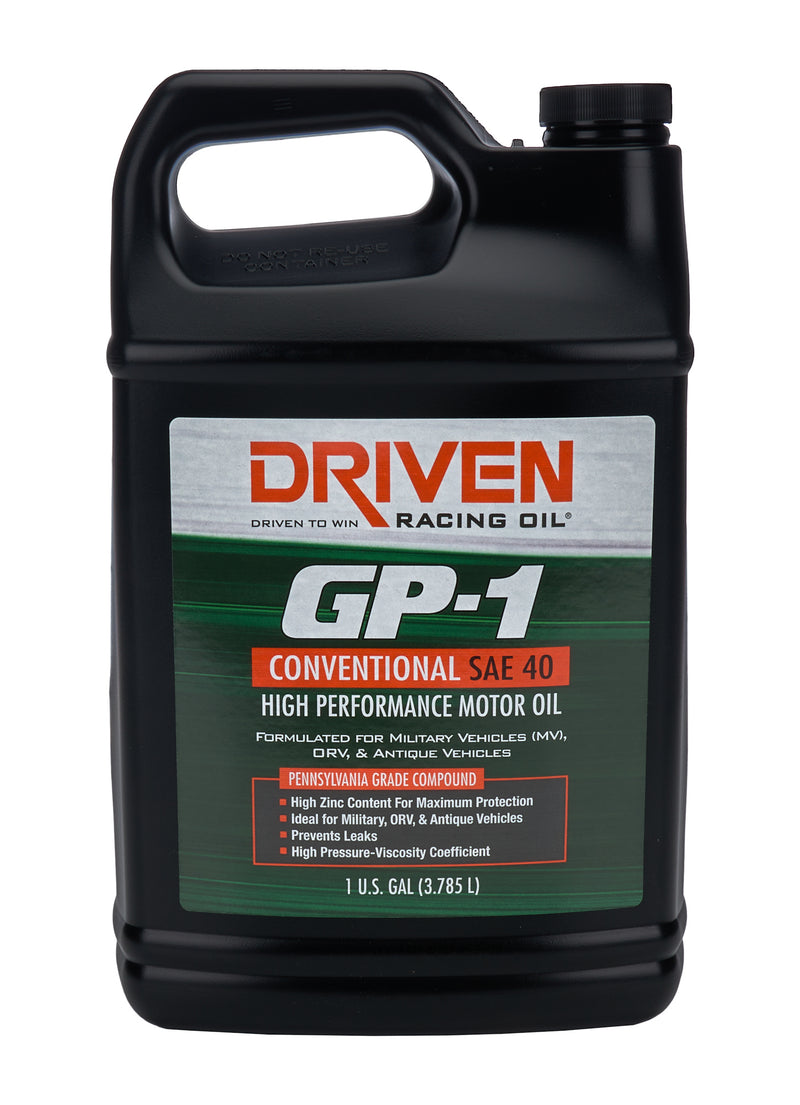 DRIVEN RACING OIL GP-1 Conventional Oil SAE 40w 1 Gallon 19416
