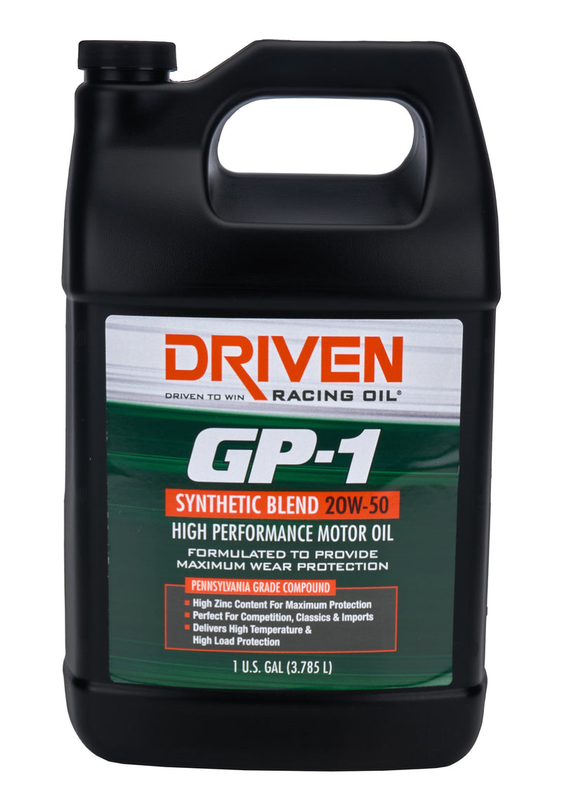 DRIVEN RACING OIL GP-1 Synthetic Blend 20w50 1 Gallon Jug 19508