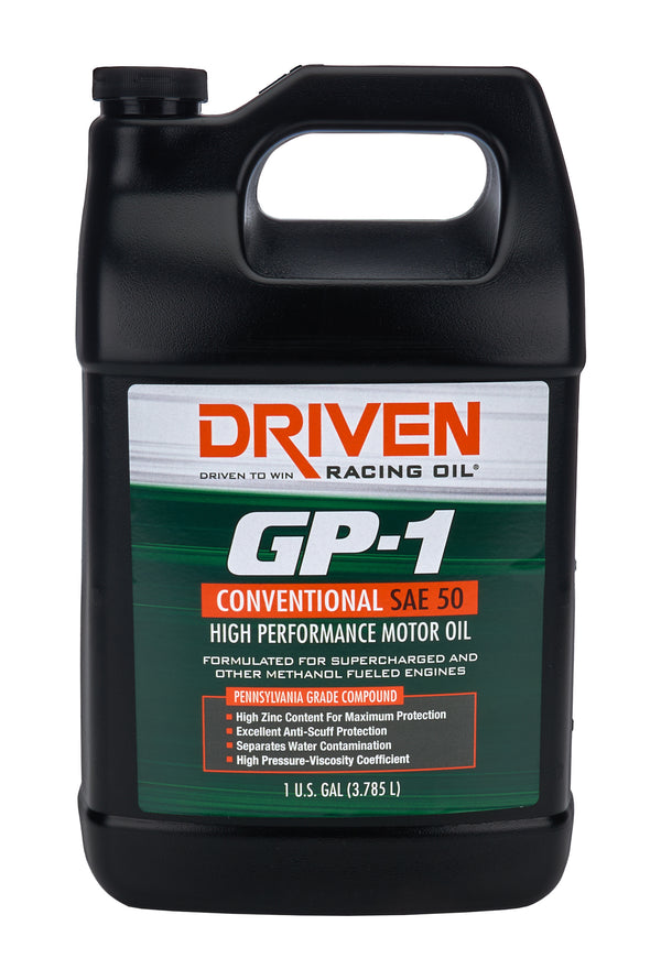 DRIVEN RACING OIL GP-1 Conventional Oil SAE 50w 1 Gallon 19516
